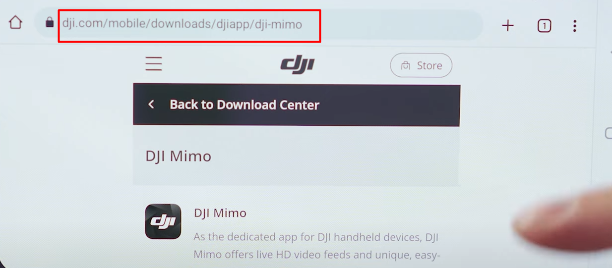 launch Mimo and select your gimbal model. Plus, keep your phone connected to the internet for first‑time activation