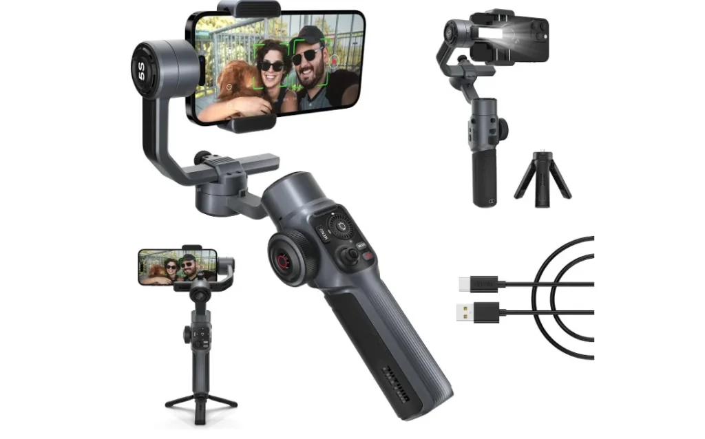 Zhiyun Smooth 5S Phone Gimbal, 3-Axis Smartphone Stabilizer